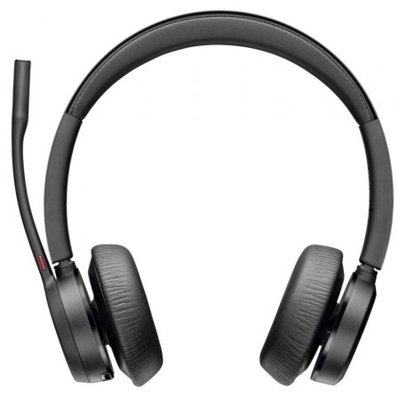 Poly Voyager 4320 UC Wireless Headset con Soporte de Carga, USB-A, Negro